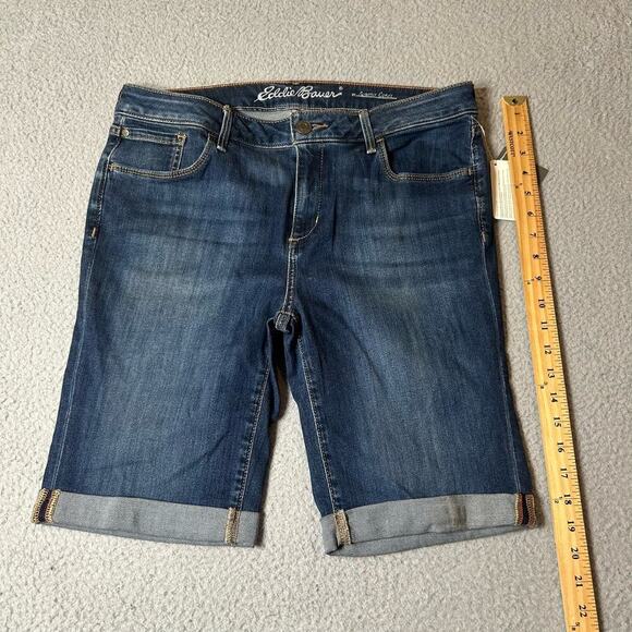 Eddie Bauer Short Womens 12 Blue Elysian Bermuda Shorts NEW - Picture 5 of 10